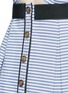 Detail View - Click To Enlarge - SELF-PORTRAIT - Knotted strap stripe pleated off-shoulder top