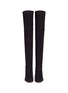 Front View - Click To Enlarge - SOPHIA WEBSTER - 'Suranne OTK' crystal heel suede thigh high sock boots