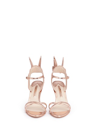 Front View - Click To Enlarge - SOPHIA WEBSTER - 'Chiara' butterfly embroidered mirror leather sandals