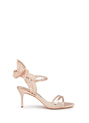 Main View - Click To Enlarge - SOPHIA WEBSTER - 'Chiara' butterfly embroidered mirror leather sandals