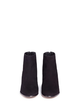 Front View - Click To Enlarge - SOPHIA WEBSTER - 'Stella' crystal heel kid suede ankle boots