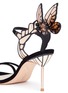 Detail View - Click To Enlarge - SOPHIA WEBSTER - 'Chiara' metallic butterfly kid suede sandals