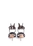 Back View - Click To Enlarge - SOPHIA WEBSTER - 'Chiara' metallic butterfly kid suede sandals