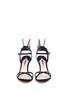 Front View - Click To Enlarge - SOPHIA WEBSTER - 'Chiara' metallic butterfly kid suede sandals