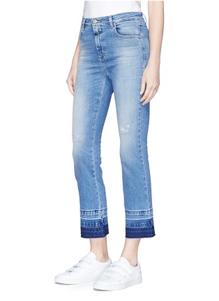 Front View - Click To Enlarge - CLOSED - 'Rose' let-out cuff cropped jeans