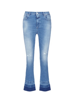 Main View - Click To Enlarge - CLOSED - 'Rose' let-out cuff cropped jeans