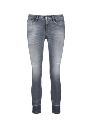 Main View - Click To Enlarge - CLOSED - 'Baker' let-out cuff cropped jeans