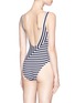 Back View - Click To Enlarge - ARAKS - 'Harley' stripe one-piece swimsuit