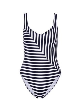 Main View - Click To Enlarge - ARAKS - 'Harley' stripe one-piece swimsuit