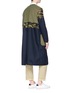 Back View - Click To Enlarge - COMME DES GARÇONS SHIRT - Colourblock wool melton coat