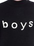 Detail View - Click To Enlarge - COMME DES GARÇONS SHIRT - 'Boys' print mock neck sweater