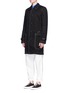 Front View - Click To Enlarge - COMME DES GARÇONS SHIRT - Contrast stitching twill coat