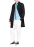 Figure View - Click To Enlarge - COMME DES GARÇONS SHIRT - Contrast stitching twill coat
