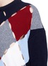 Detail View - Click To Enlarge - MRZ - Cutout argyle pattern wool-cashmere sweater