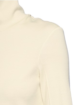 Detail View - Click To Enlarge - MRZ - Convertible collar double faced knit sweater