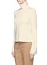 Front View - Click To Enlarge - MRZ - Convertible collar double faced knit sweater