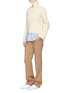 Figure View - Click To Enlarge - MRZ - Convertible collar double faced knit sweater