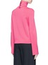 Back View - Click To Enlarge - MRZ - Convertible collar double faced knit sweater