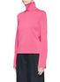 Front View - Click To Enlarge - MRZ - Convertible collar double faced knit sweater