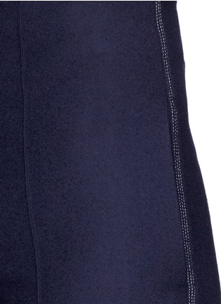 Detail View - Click To Enlarge - MRZ - Contrast stitch virgin wool blend wide leg pants