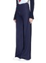 Front View - Click To Enlarge - MRZ - Contrast stitch virgin wool blend wide leg pants
