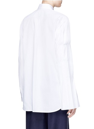 Back View - Click To Enlarge - MRZ - Pleated sleeve poplin shirt