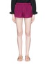Main View - Click To Enlarge - FIGUE - 'Cassia' embroidered outseam satin shorts