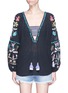 Main View - Click To Enlarge - FIGUE - 'Victoria' pompom floral embroidered tunic