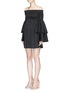 Front View - Click To Enlarge - CAROLINE CONSTAS - 'Appolonia' tiered sleeve poplin dress
