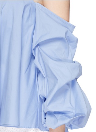 Detail View - Click To Enlarge - CAROLINE CONSTAS - 'Gabriella' poplin off-shoulder bustier top