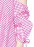 Detail View - Click To Enlarge - CAROLINE CONSTAS - 'Gabriella' plaid poplin off-shoulder bustier top