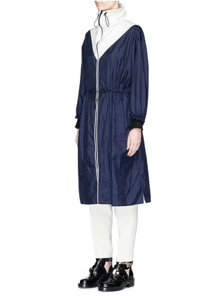 Front View - Click To Enlarge - 3.1 PHILLIP LIM - Colourblocked smocked cuff windbreaker parka