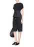 Figure View - Click To Enlarge - 3.1 PHILLIP LIM - Lace-up corset waist denim culottes shorts