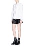 Figure View - Click To Enlarge - 3.1 PHILLIP LIM - 'Origami' high waist belted satin shorts
