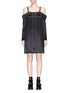 Main View - Click To Enlarge - 3.1 PHILLIP LIM - Faux pearl strap cold shoulder silk satin dress