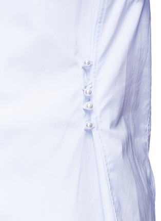 Detail View - Click To Enlarge - 3.1 PHILLIP LIM - Faux pearl embellished cotton poplin shirt