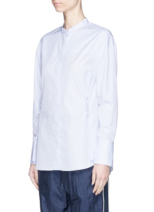 Front View - Click To Enlarge - 3.1 PHILLIP LIM - Faux pearl embellished cotton poplin shirt