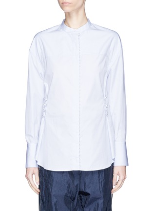 Main View - Click To Enlarge - 3.1 PHILLIP LIM - Faux pearl embellished cotton poplin shirt