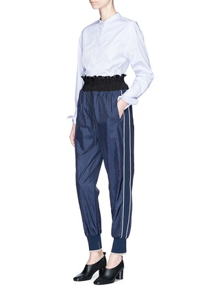 Figure View - Click To Enlarge - 3.1 PHILLIP LIM - Faux pearl embellished cotton poplin shirt