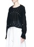 Front View - Click To Enlarge - 3.1 PHILLIP LIM - Corded pintuck silk chiffon blouse