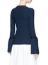 Back View - Click To Enlarge - 3.1 PHILLIP LIM - Buckled cuff rib knit sweater