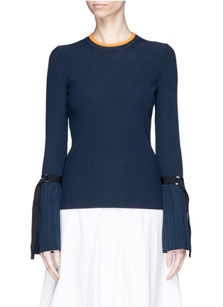 Main View - Click To Enlarge - 3.1 PHILLIP LIM - Buckled cuff rib knit sweater