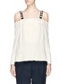 Main View - Click To Enlarge - 3.1 PHILLIP LIM - Faux pearl strap cold shoulder silk satin top