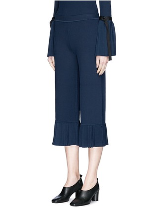 Front View - Click To Enlarge - 3.1 PHILLIP LIM - Pleated cuff rib knit cropped pants