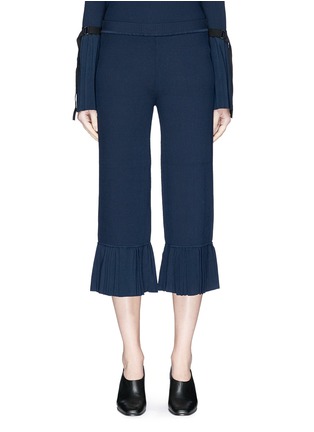Main View - Click To Enlarge - 3.1 PHILLIP LIM - Pleated cuff rib knit cropped pants