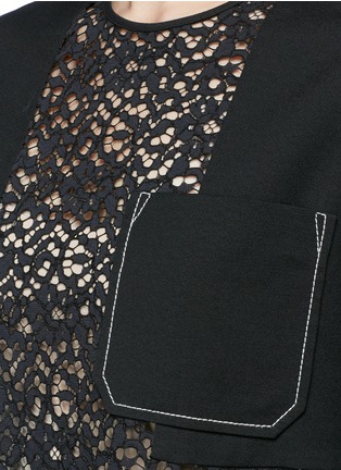 Detail View - Click To Enlarge - 3.1 PHILLIP LIM - 'Combo' guipure lace and crepe top