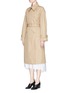 Front View - Click To Enlarge - 3.1 PHILLIP LIM - Cotton twill belted trench coat