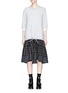 Main View - Click To Enlarge - 3.1 PHILLIP LIM - Combo cotton terry flannel plaid dress