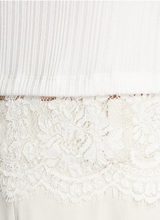 Detail View - Click To Enlarge - 3.1 PHILLIP LIM - Floral guipure lace cropped rib knit sweater