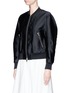 Front View - Click To Enlarge - 3.1 PHILLIP LIM - Lace-up satin bomber jacket